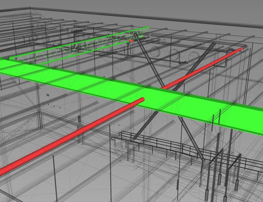 Uma das grandes vantagens do BIM 3D é o que se chama de clash detection (detecção de conflitos), isto é, a