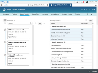 SAP Hybris Cloud for Sales Tudo o que você precisa para vender com mais inteligência, em qualquer lugar, com uma solução que vai adorar usar.