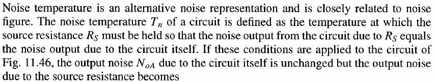 Rs minimo para transistor bipolar Electrónica II Temperatura de ruido Tn: Tn é o valor da