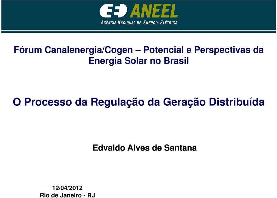 Processo da Regulação da Geração Distribuída