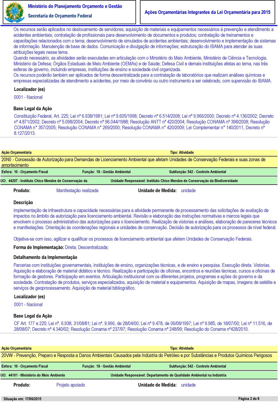 sistemas de informação. Manutenção de base de dados. Comunicação e divulgação de informações; estruturação do IBAMA para atender às suas atribuições legais nesse tema.