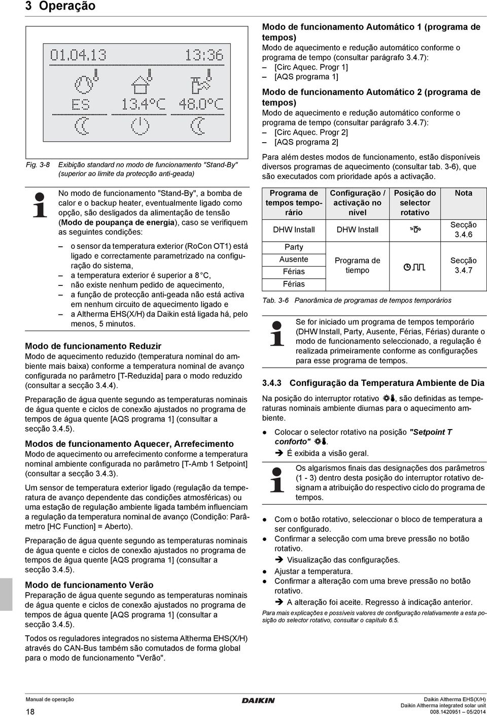 conforme o programa de tempo (consultar parágrafo 3.4.7): [Circ Aquec.