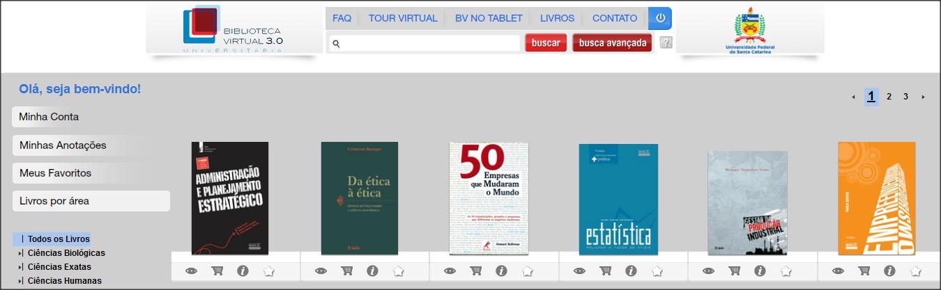 Pesquisa passo a passo 2. Livros eletrônicos : Acesso restrito 26 Biblioteca virtual 3.0: Livros-textos em português, dispõe acesso á leitura total de aproximadamente 1.