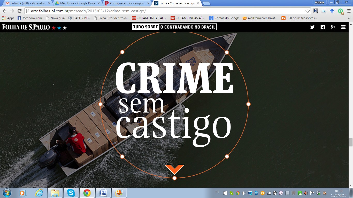 Em 12 de março de 2015, a Folha de São Paulo publicou a reportagem O Contrabando no Brasil Crime sem Castigo.