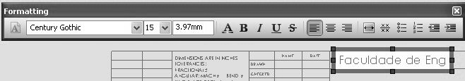 Editar a Legenda 3. Duplo clique no botão esquerdo do rato sobre a nota "<COMPANY NAME>" e aparecerá o menu Note. @2012 JST/JOF CFAC: Introdução ao SolidWorks (IV): 23 Editar a Legenda 4.