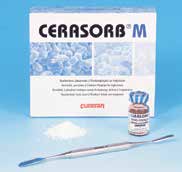 A implantação de CERASORB M é segura, fácil e confiável A alta qualidade do Cerasorb M garante segurança máxima O Cerasorb M é esterilizado por radiação gama e está disponível em uma embalagem