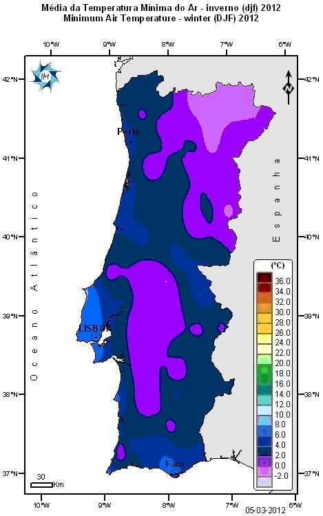 Temperaturas mínimas baixas Estações meteorológicas Menor temperatura Inverno 2011/12 Data Miranda do Douro -10.2 4 Fev. Carrazeda Ansiães -10.2 4 Fev. Bragança -9.2 13 Fev. Penhas Douradas -8.