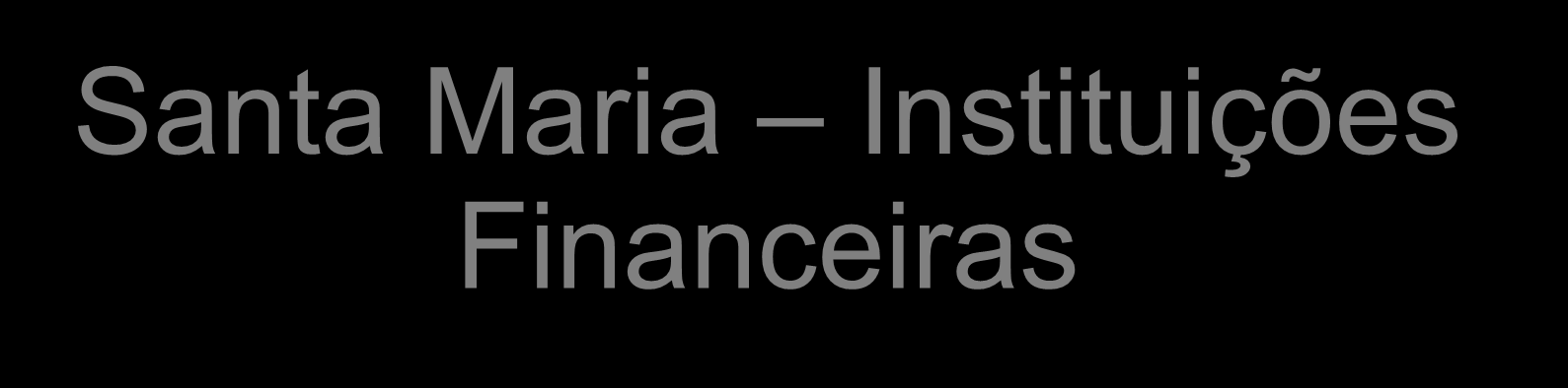 Santa Maria Instituições Financeiras Depósitos a vista- governo R$ 11.723.