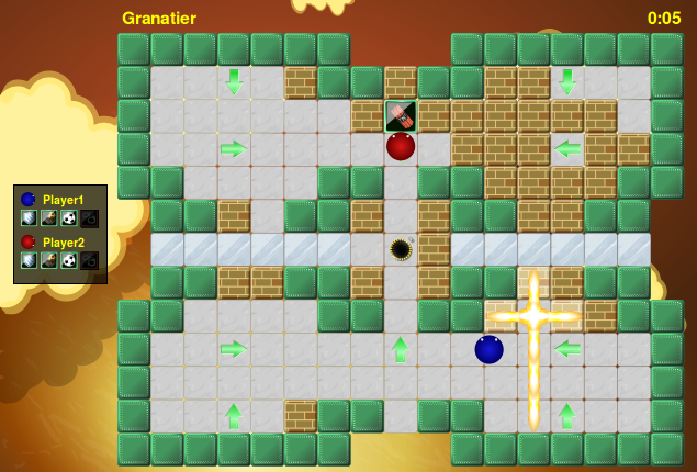 Capítulo 1 Introdução TIPO DE JOGO: Arcada NÚMERO DE JOGADORES POSSÍVEIS: Multi-jogador O Granatier é um clone do jogo clássico Bomberman, inspirado no trabalho do jogo Clanbomber.