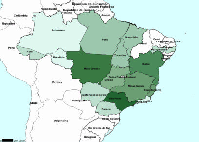 2. Estrutura de produção Evolução da produção de borracha natural no Brasil Produção (t) 100.000 90.000 80.000 70.000 60.000 50.000 40.000 30.000 20.000 10.