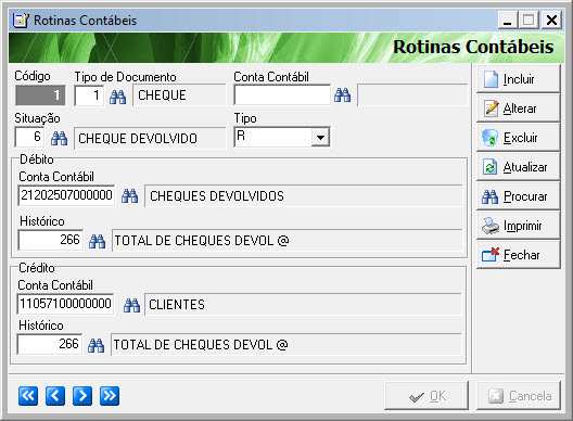 d) Transferência de cliente para outra conta. D - Clientes em atraso, cheque devolvido, negociação e etc.