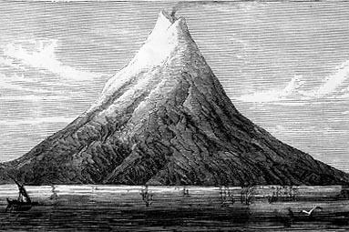 Krakatau - ilha de Rakata (Indonésia) 1883 - Erupção e