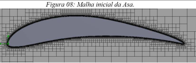 A figura abaixo ilustra a malha inicial do modelo utilizado para as primeiras análises.