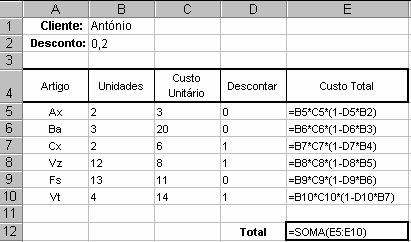 Exemplo2: 27 Fórmulas com