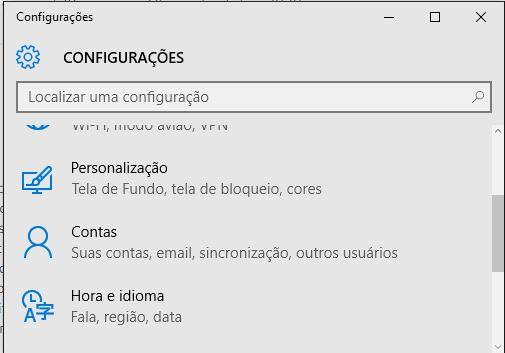 Windows 10 1. Pressione a tecla Windows e clique em Configurações ; 2.