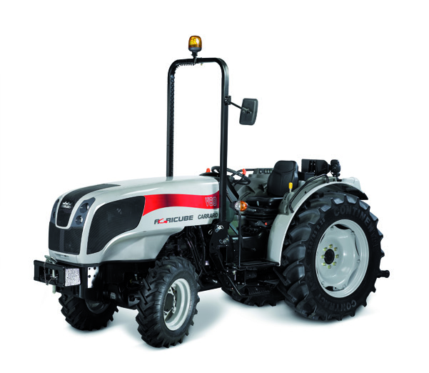 Compacta A Agricube completa a sua gama de tractores especializados com a versão Vigneto (V) Disponível nas versões com cabina ou com plataforma e aro de segurança frontal rebatível, com as suas