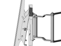 SUPORTE IRON WLL L 400 07 - Coloque a TV Plasma na chapa do suporte(1), incline levemente a TV e encaixe na aba superior () da chapa do suporte plasma.