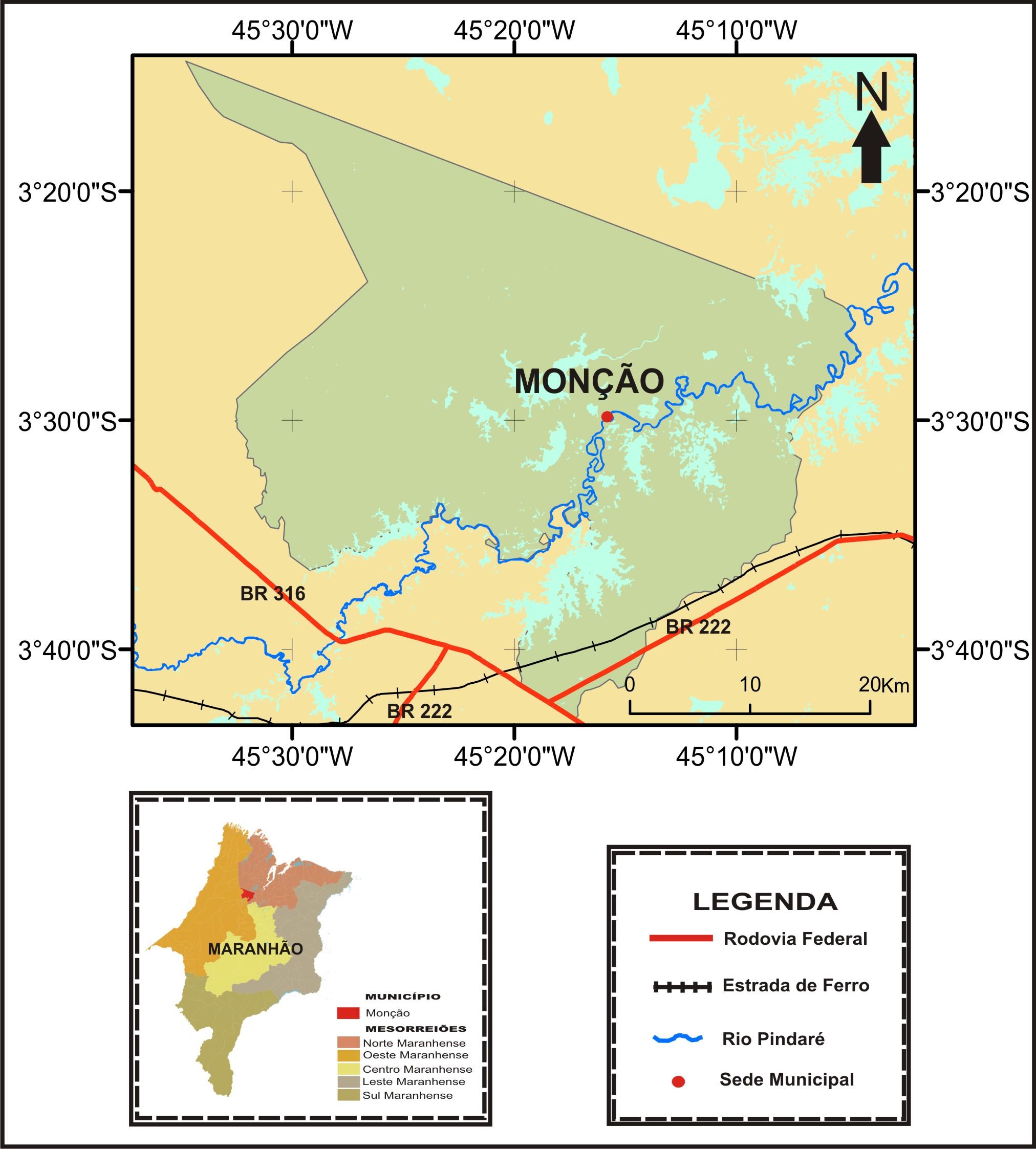 4.1 Localização O povoado de Areias, ocupado por índios e colonizadores, recebeu a categoria de Vila em 1757, com nome de Monção.