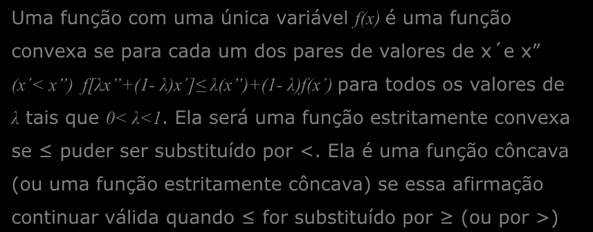 Conveidade O que é a Conveidade de uma função com uma única variável?