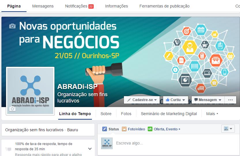 FACEBOOK Fanpage (página empresarial x perfil) /