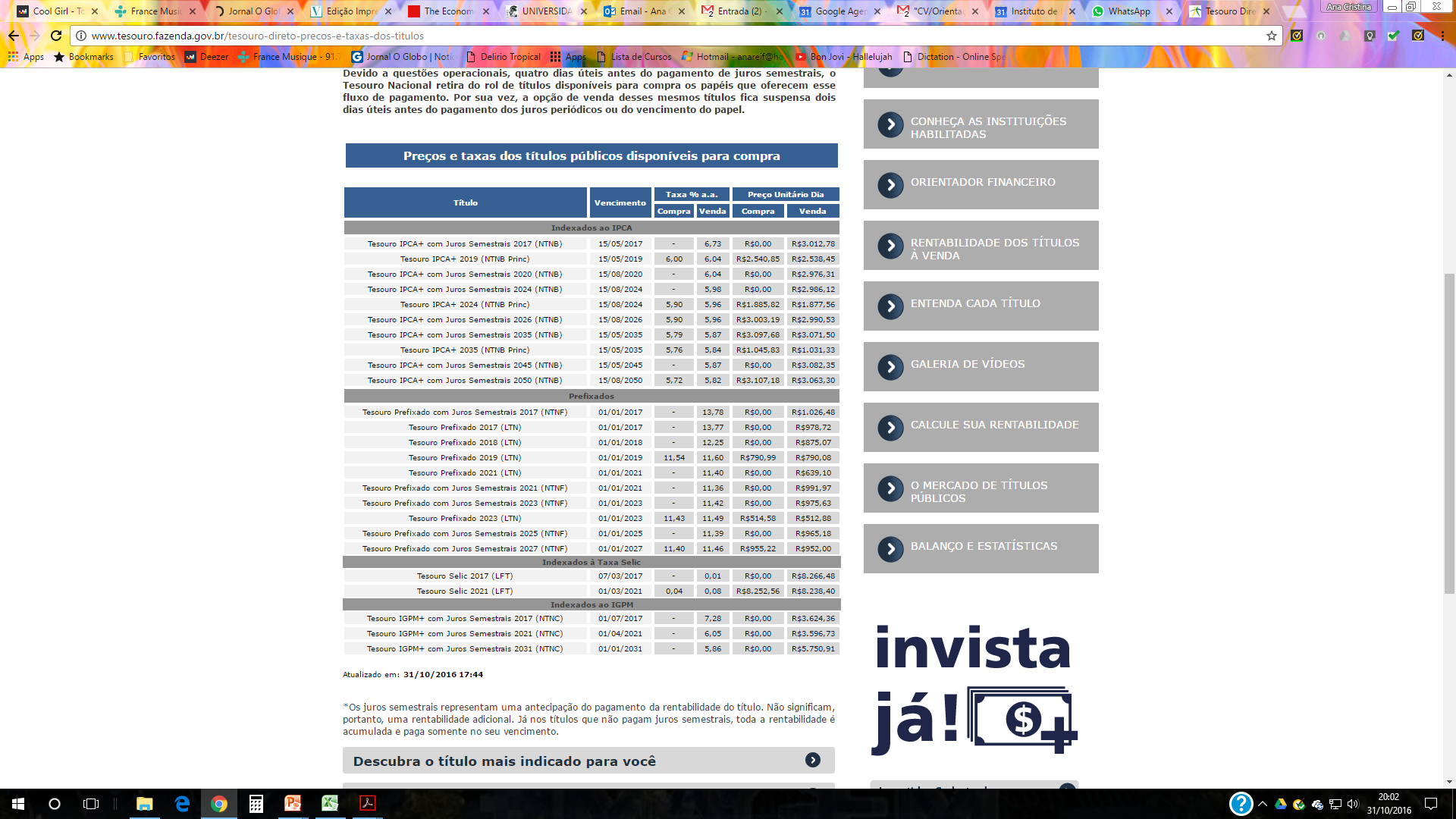 Títulos públicos Características Fonte: http://www.tesouro.