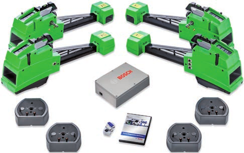 Preciso e compacto: Alinhador de direção convencional para veículos ligeiros e industriais ligeiros FWA 445x S1: Fácil manuseamento devido à transmissão bluetooth ao dispositivo portáti FWA 43xx e