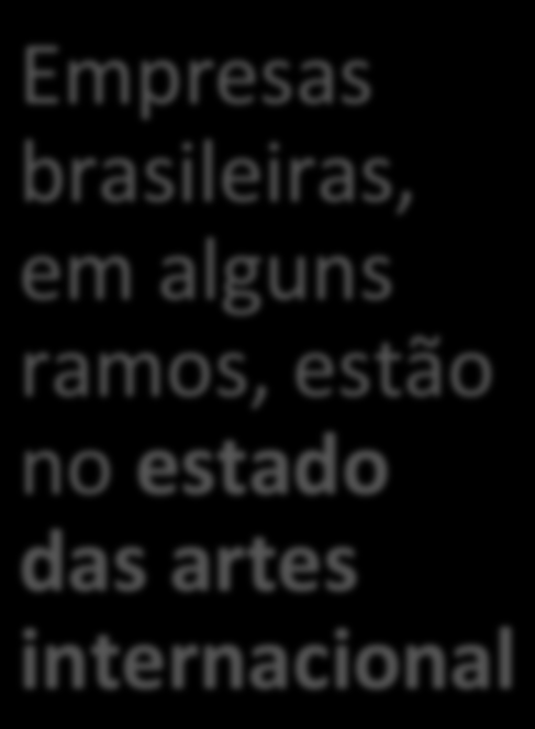 Diversidade Industrial Sistema brasileiro só tem paralelo, entre as economias emergentes, na China e na Índia Modernização Empresarial Estrutura