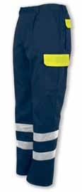 Calças CATEGORIA I Indústria SERIE PT345 CALÇAS BICOLORES MULTIBOLSOS Com pinças, elástico na cintura, pesponte de segurança na parte traseira e seis bolsos de grande utilidade para guardar