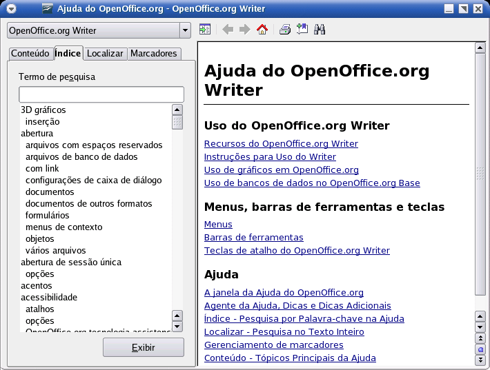 19 Obtendo Ajuda sobre o Writer O OpenOffice conta com um sistema de auto ajuda bastante eficaz, cujo acesso é simples. Basta na barra de Menu, clicar em: Ajuda Ajuda do OpenOffice.