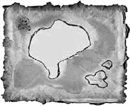 Ao aportar na ilha, Jack, examinando o mapa, descobriu que P1 e P se referem a duas pedras distantes 10 m em linha reta uma da outra, que o ponto A se refere a uma árvore já não mais existente no