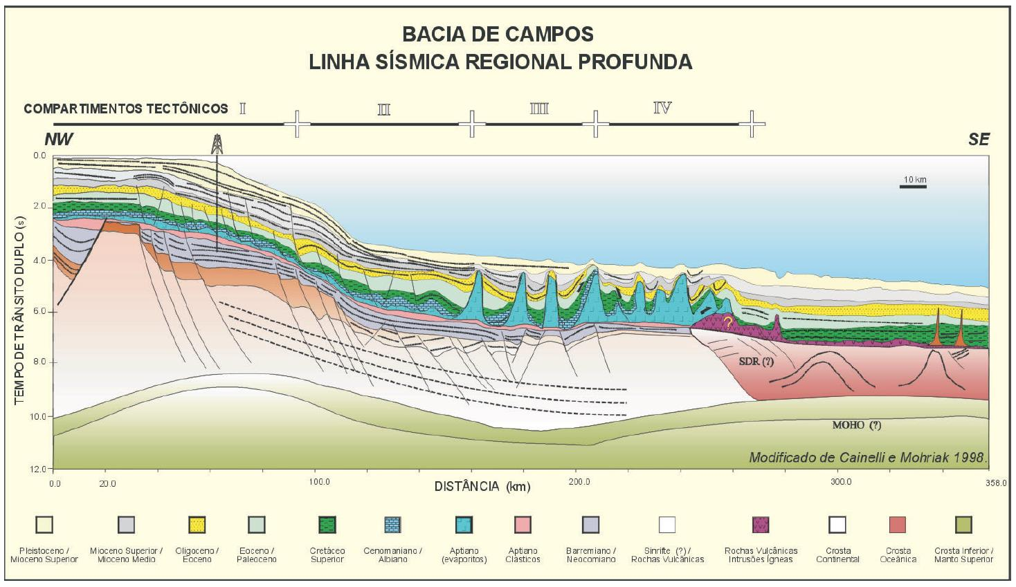 Figura 2 Seção geosísmica na Bacia
