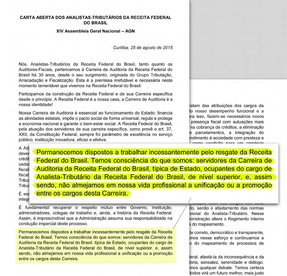 O ANALISTA-TRIBUTÁRIO NÃO QUER SER AUDITOR-FISCAL Não pretendemos