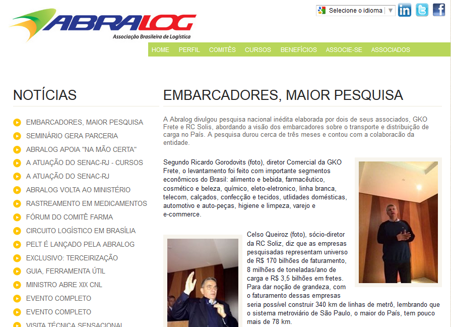 Site da Abralog