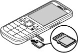 8 Como começar um cartão micro-sim ou um cartão micro- -SIM com um adaptador ou um cartão SIM com recorte mini-uicc (ver figura) neste dispositivo.