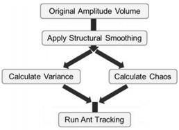 Utilização do Método Detecção de Heterogeneidades Estruturais O fluxo de trabalho Ant Tracking é uma ferramenta popular e muito útil para identificar e interpretar falhas.