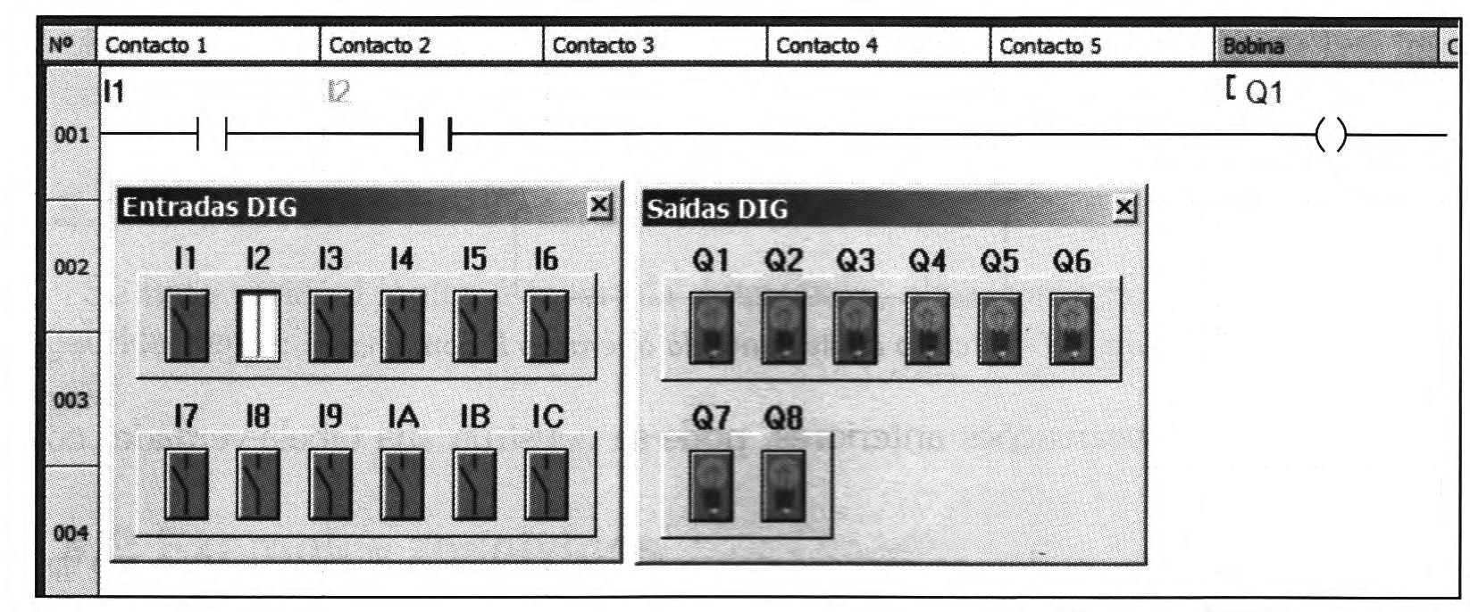 combinacionais Função E (AND) -Linguagem Ladder -Se