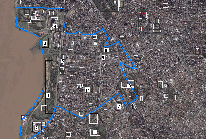 POA44 MENINO DEUS - Informações Nota: 1 Parque Marinha do Brasil; 2 Estádio Beira Rio; 3 Anfiteatro Pôr do Sol; 4 Centro Administrativo; 5 Shopping Praia