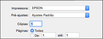 3. Selecione seu produto como a definição de Impressora. 4.