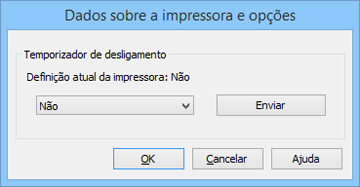 Mudando a configuração de desligamento do temporizador - Windows Você pode usar o software da impressora para alterar o período de tempo antes da impressora desligar automaticamente. 1.