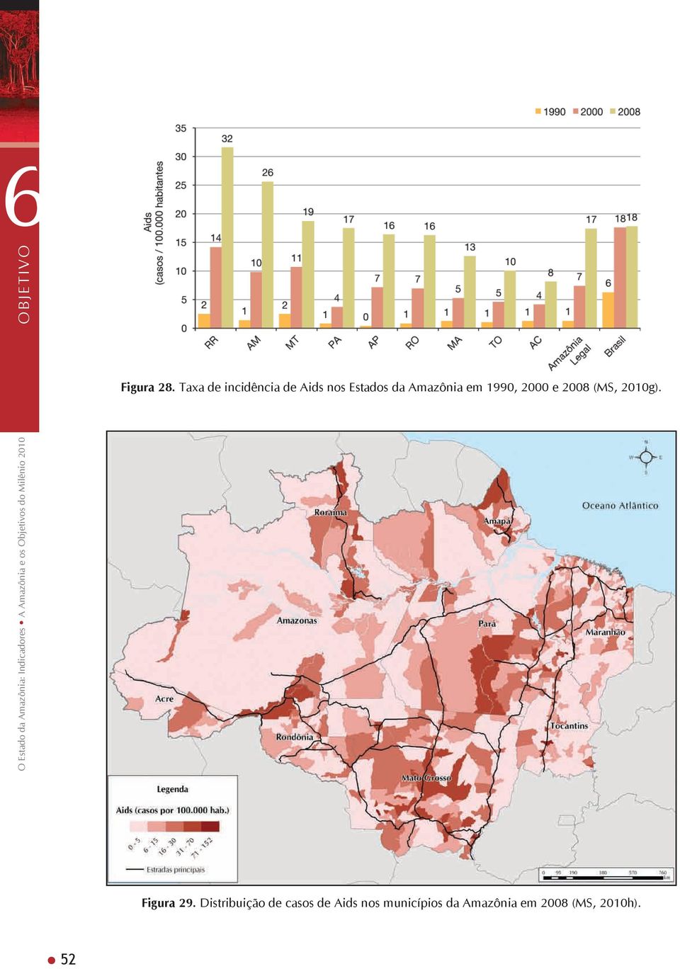 Taxa de incidência de Aids nos Estados da Amazônia em 1990, 2000 e