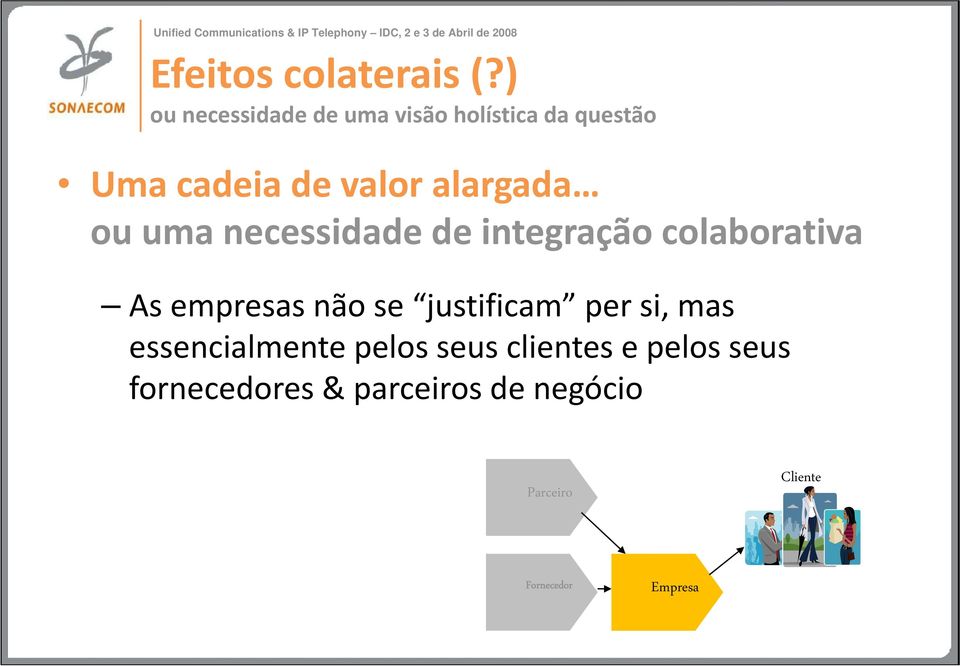 alargada ou uma necessidade de integração colaborativa As empresas não se