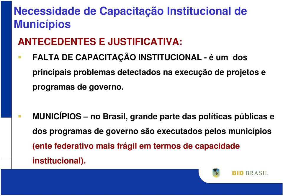 programas de governo.