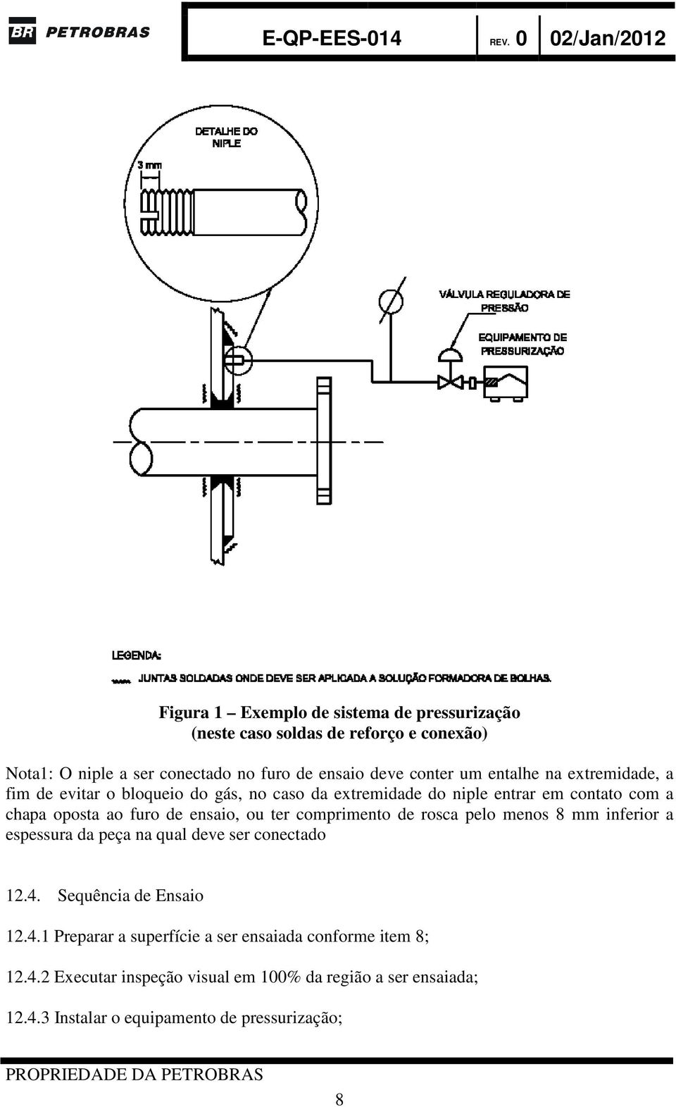 ter comprimento de rosca pelo menos 8 mm inferior a espessura da peça na qual deve ser conectado 12.4.