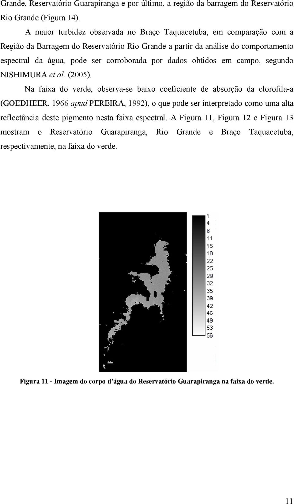 dados obtidos em campo, segundo NISHIMURA et al. (2005).