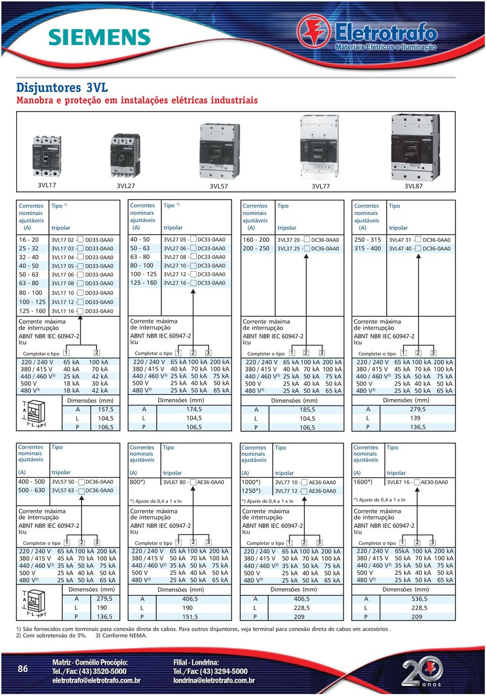 IEC 97 Completar o tipo Completar o tipo Completar o tipo 0 / V 5 ka 00 ka 0 / V 5 ka 00 ka 00 ka 0 / V 5 ka 00 ka 00 ka / V ka 70 ka / V ka 70 ka 00 ka / V ka 70 ka 00 ka / V ) 5 ka ka / V ) 5 ka ka