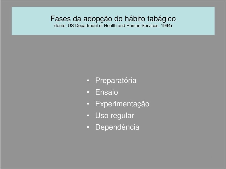 Human Services, 1994) Preparatória