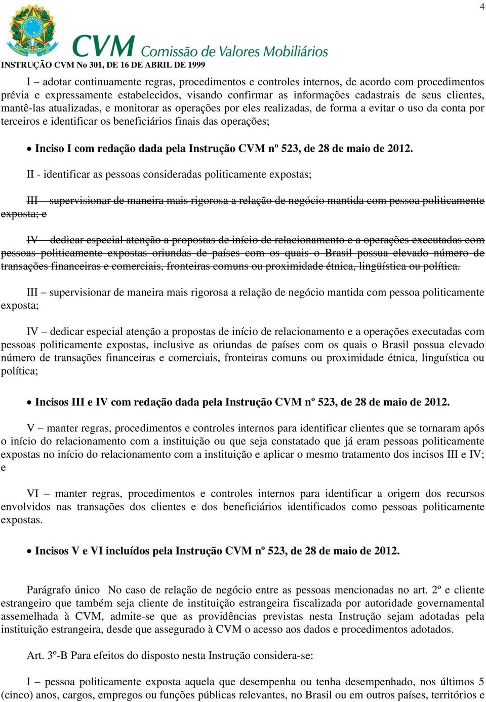 Instrução CVM nº 523, de 28 de maio de 2012.