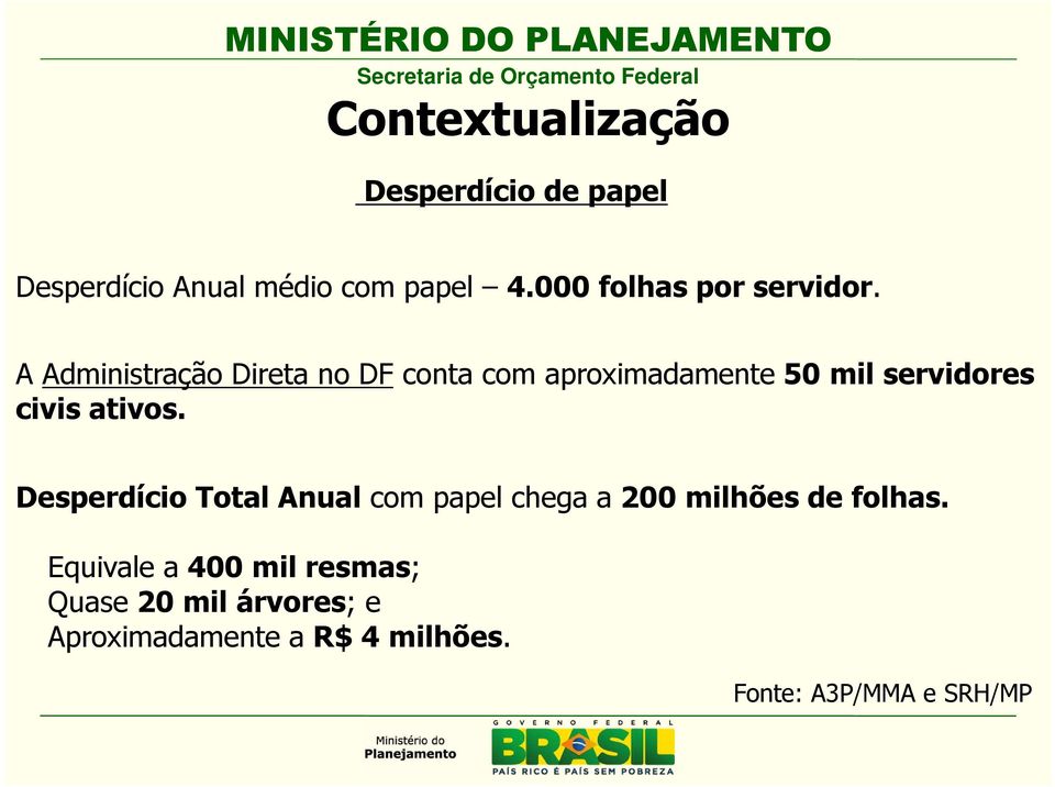 A Administração Direta no DF conta com aproximadamente 50 mil servidores civis ativos.