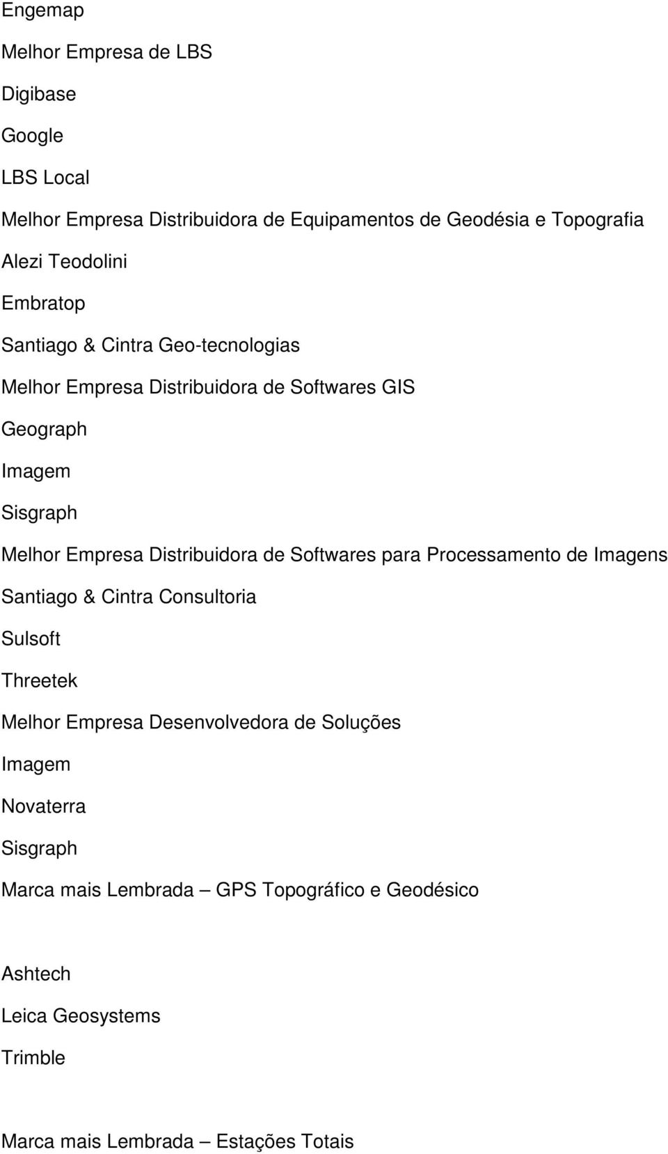 Distribuidora de Softwares para Processamento de Imagens Santiago & Cintra Consultoria Sulsoft Threetek Melhor Empresa Desenvolvedora de