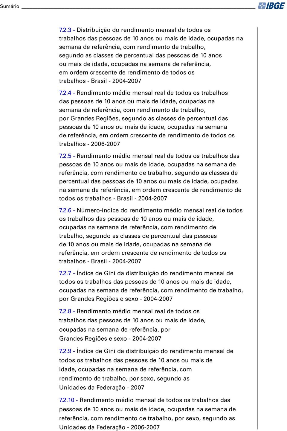 pessoas de 10 anos ou mais de idade, ocupadas na semana de referência, em ordem crescente de rendimento de todos os trabalhos - Brasil - 20